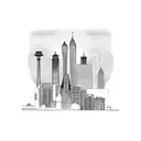 atlanta skyline tattoo design idea