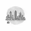 atlanta skyline tattoo design idea