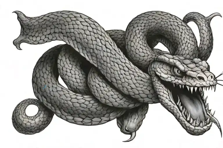 Snake that bites its head off  tattoo design idea