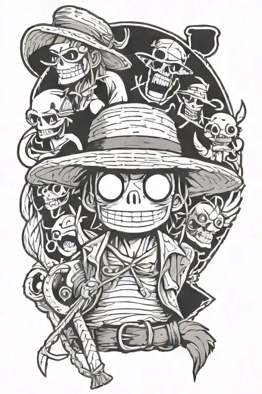 Straw Hat Crew tattoo design idea