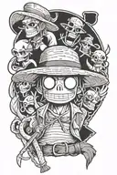 Straw Hat Crew tattoo design idea