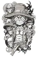 Straw Hat Crew tattoo design idea