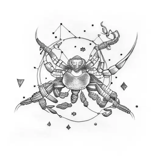 Scorpio constellation tattoo design idea