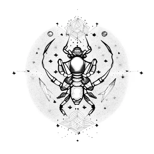 Scorpio stars constellation tattoo design idea