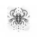Scorpio constellation tattoo design idea