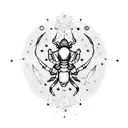 Scorpio stars constellation tattoo design idea