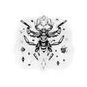 Scorpio stars constellation tattoo design idea