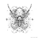 Scorpio stars constellation tattoo design idea