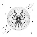 Scorpio stars constellation tattoo design idea