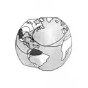 globe, travel tattoo design idea