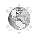 globe, travel tattoo design idea