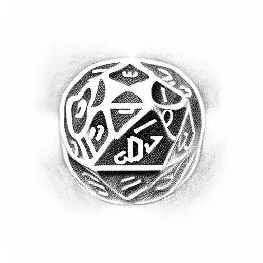 dnd, dice tattoo design idea