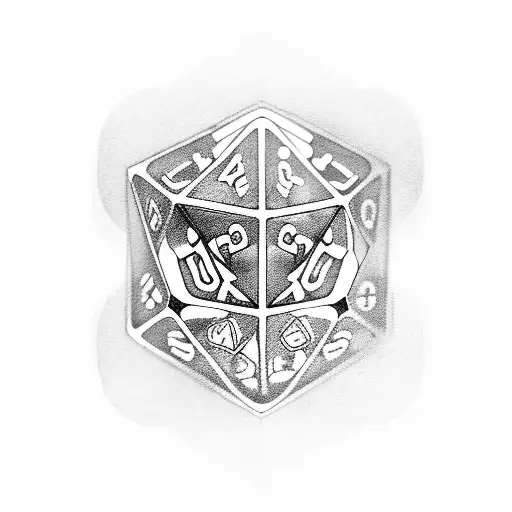 dnd, dice tattoo design idea