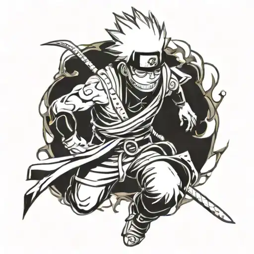 Shinigami with Naruto tattoo design idea