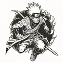 Shinigami with Naruto tattoo design idea