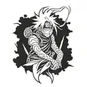 Shinigami with Naruto tattoo design idea