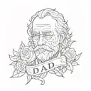 dad memorial tattoo design idea