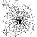 spider without web tattoo design idea