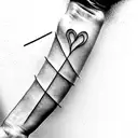 Red string of destiny tattoo design idea