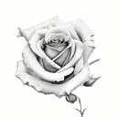 rose with names Dylan Cian Lucas on each leaf  tattoo design idea