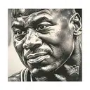 Michael Jordan headshot tattoo design idea