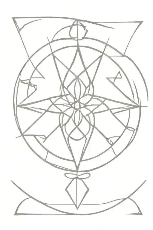 Celtic knot compass rose tattoo design idea