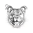 american bully tattoo design idea