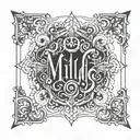 Matilda Name tattoo design idea