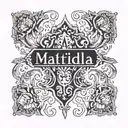 Matilda Name tattoo design idea