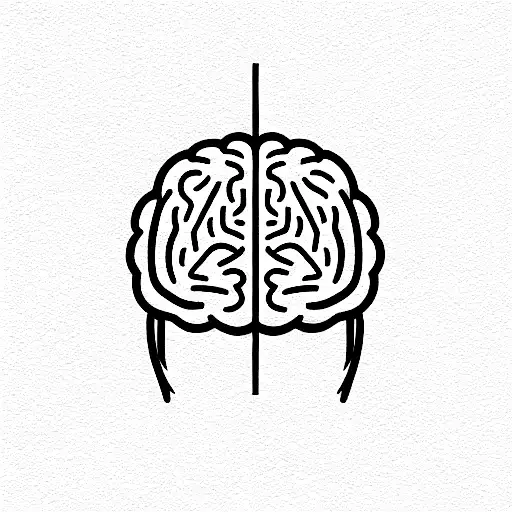 brain with flowers dissociative disorder  tattoo design idea