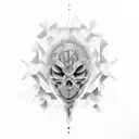 dissociative identity disorder  tattoo design idea