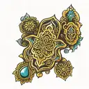 hamsa symbol tattoo design idea