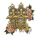 hamsa symbol tattoo design idea