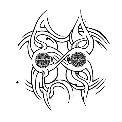 double venus symbol tattoo design idea