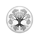 Tree of life in a globe tattoo design idea