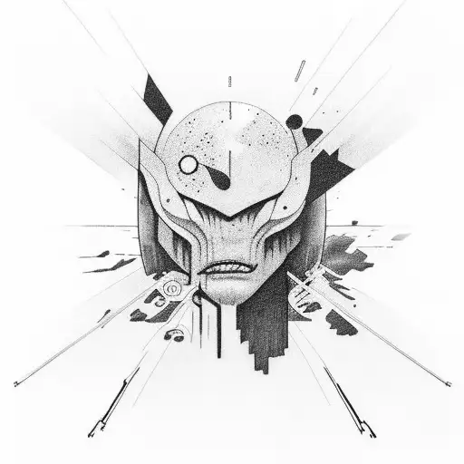 sunrise on the shoulder with dark dawn on the shoulder tattoo design idea