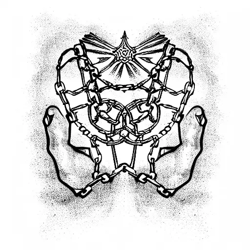 chains of soul tattoo design idea
