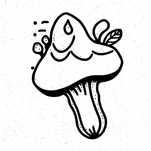 sexy mushroom tattoo design idea