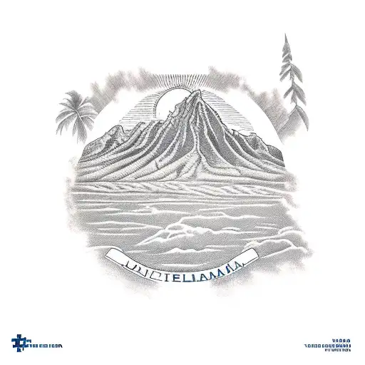 a shoulder tattoo of the state of Michigan but the upper peninsula is the Hawaiian islands tattoo design idea