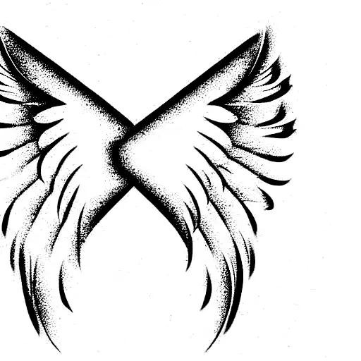 simple angel wings tattoo designs