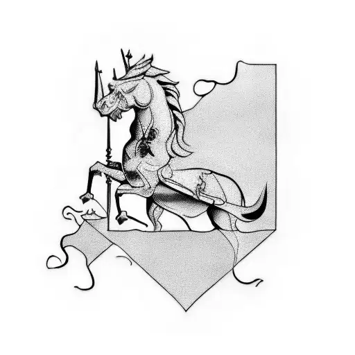 silhouette of Italy and Slovenia tattoo design idea