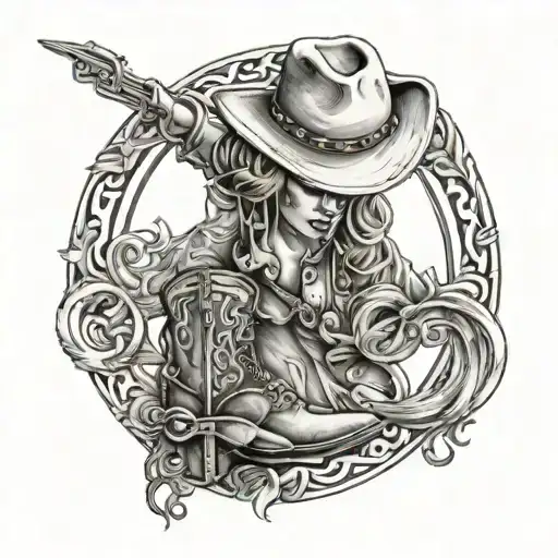 basef of the song "cowboy like me" by Taylor swift  tattoo design idea