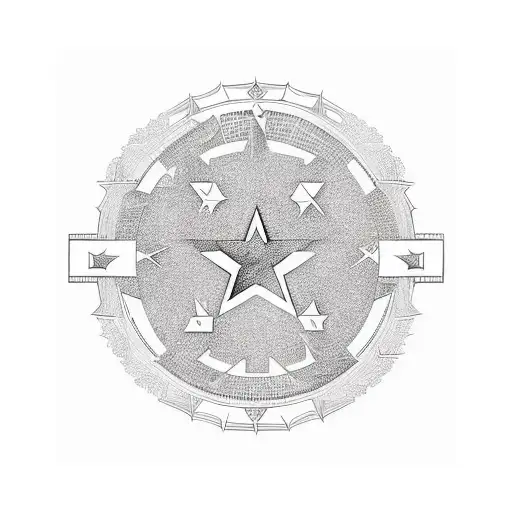 dallas with skyline tattoo design idea