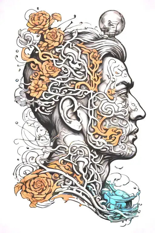 overthinker creative tattoo design idea