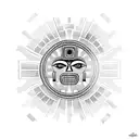 aztec coatlicue  tattoo design idea