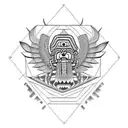 aztec coatlicue  tattoo design idea