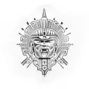 aztec coatlicue  tattoo design idea