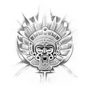 aztec coatlicue  tattoo design idea