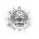 aztec coatlicue  tattoo design idea
