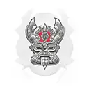 aztec coatlicue  tattoo design idea
